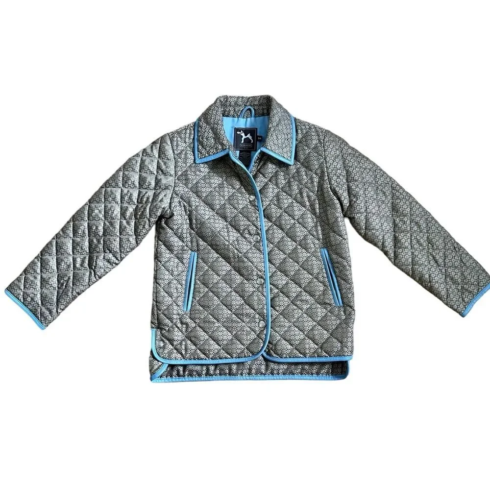Coach  Signature C Quilted Logo Jacket - Brown, Blue, Size M